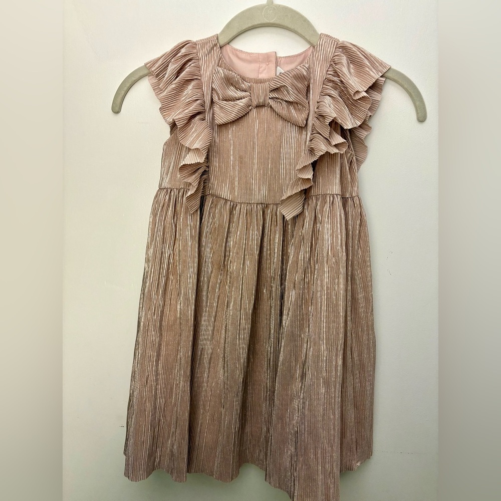 Janie and Jack Rose Gold Party Dress